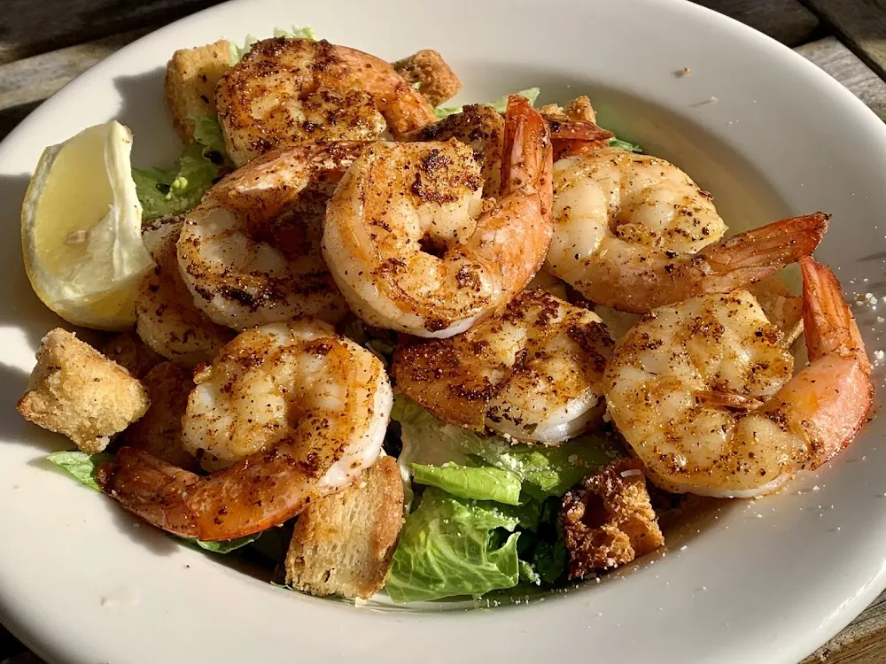 Blackened Shrimp on the Side Caesar Salad