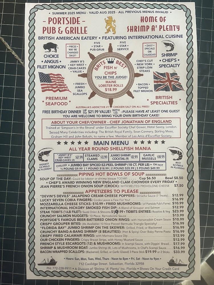 Portside Pub & Grille Menu image 4